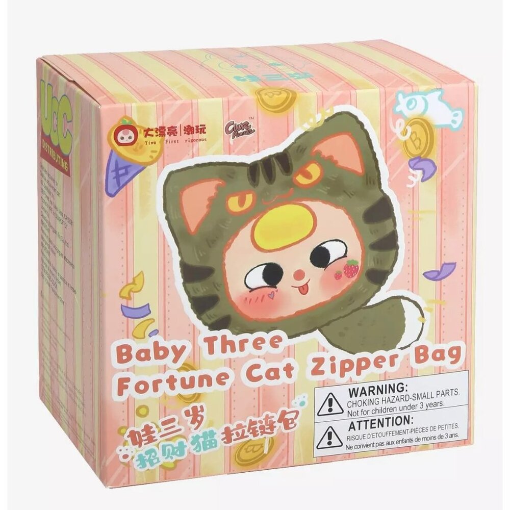 Baby Three Fortune Cat Plush Pouch Blind Box